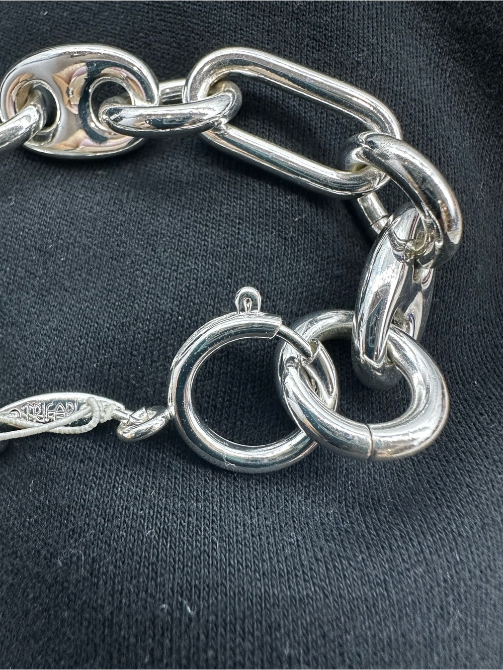 Trifari Silver Link Statement Bracelet - Picture 3 of 3